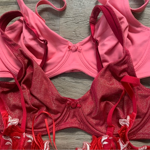 Victoria Secret 3 Vintage y2K Underwire Bras Shimmer Sheer Lace - Picture 3 of 14